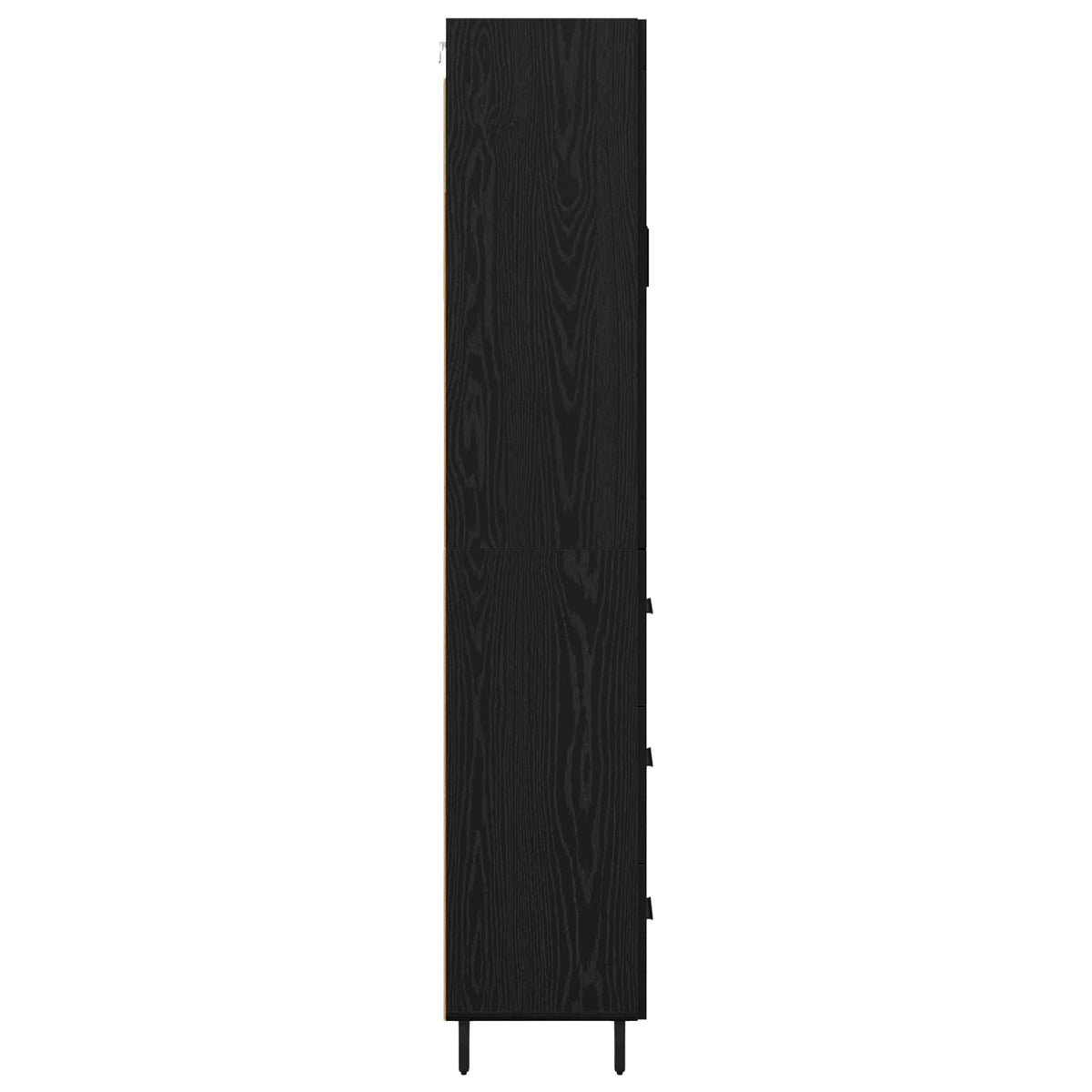 vidaXL Highboard 2 pcs Black Oak 69.5 x 34 x 180 cm Engineered Wood