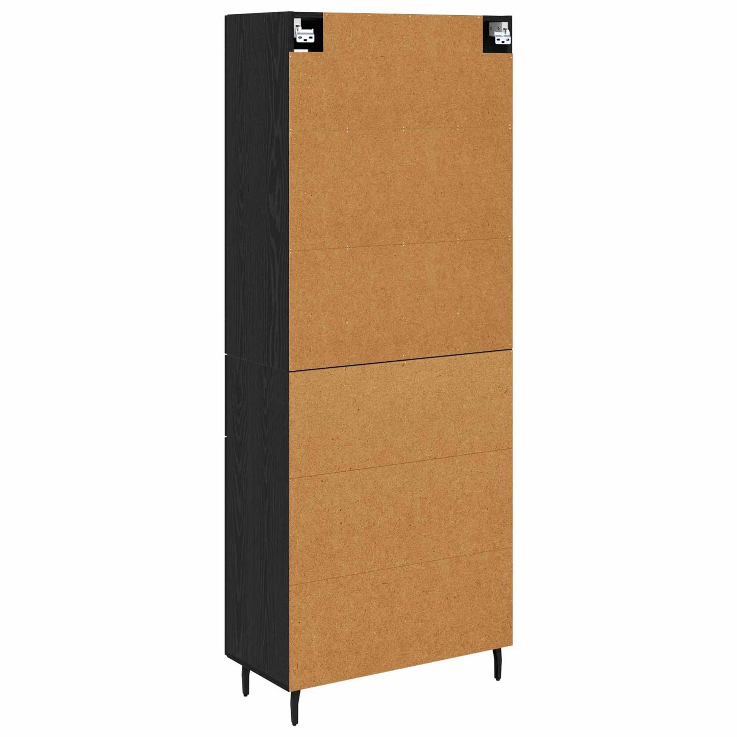 vidaXL Highboard with Drawer 2 pcs Black Oak Engineered Wood