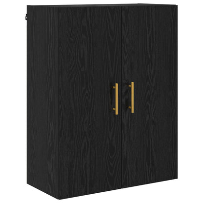vidaXL Highboard Black Oak 69.5 x 34 x 180 cm Engineered Wood