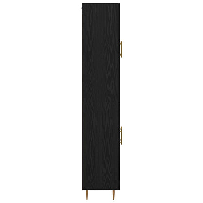 vidaXL Highboard Black Oak 69.5 x 34 x 180 cm Engineered Wood