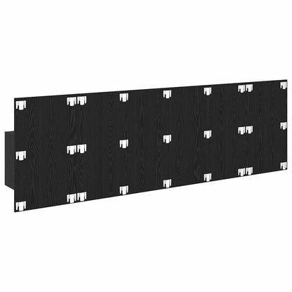 vidaXL Headboard with Cabinet 3 pcs Black Oak Engineered Wood