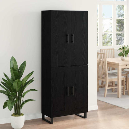 vidaXL Highboard 2 pcs Black Oak 69.5 x 34 x 180 cm