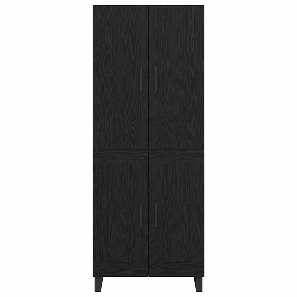 vidaXL Highboard 2 pcs Black Oak 69.5 x 34 x 180 cm