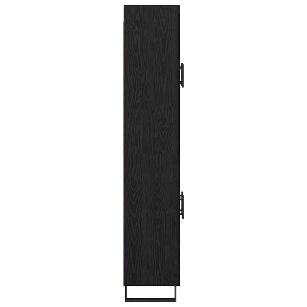 vidaXL Highboard 2 pcs Black Oak 69.5 x 34 x 180 cm
