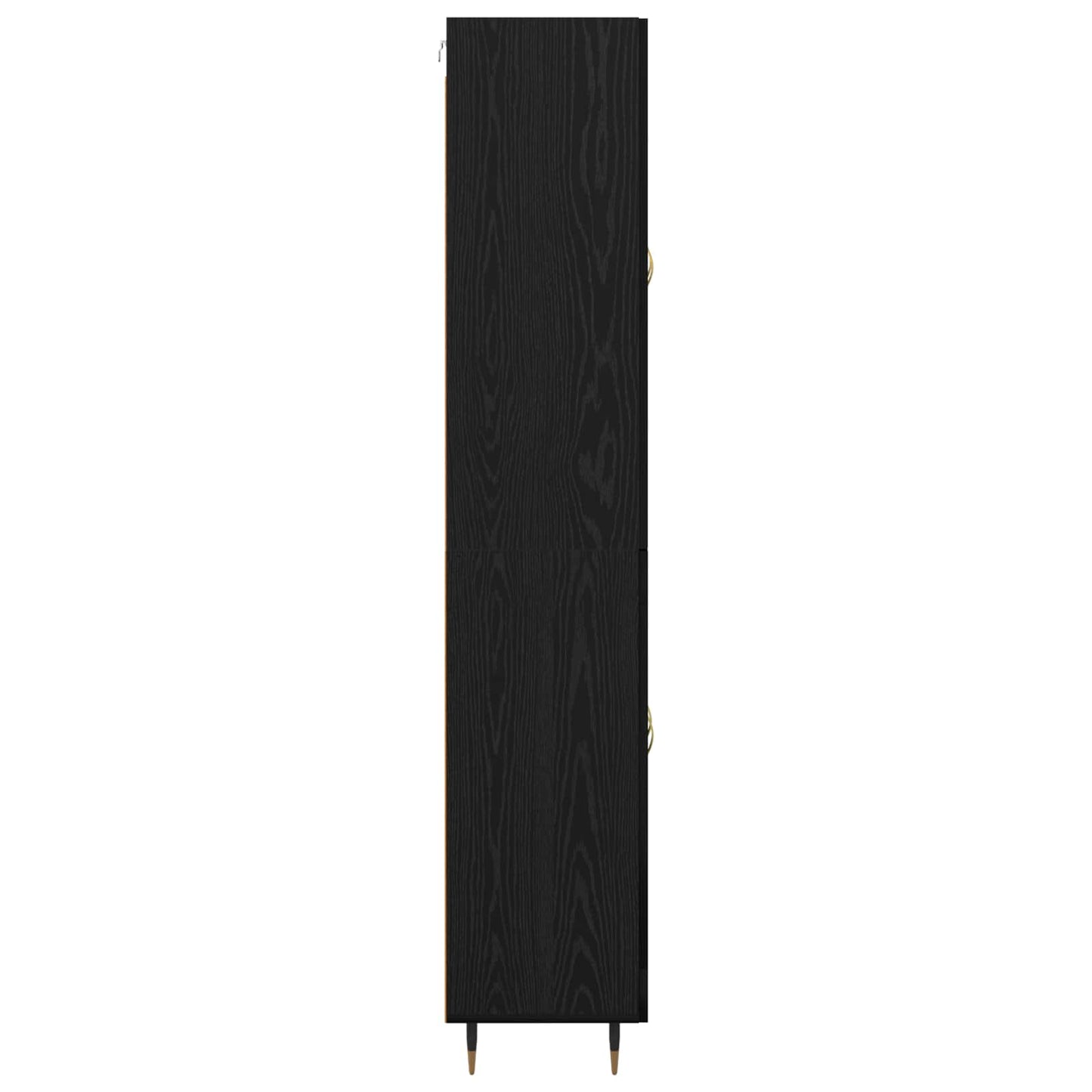 vidaXL Highboard Black Oak 69.5 x 34 x 180 cm Engineered Wood