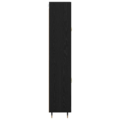 vidaXL Highboard Black Oak 69.5 x 34 x 180 cm Engineered Wood