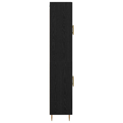 vidaXL Highboard 2 pcs Black Oak Engineered Wood