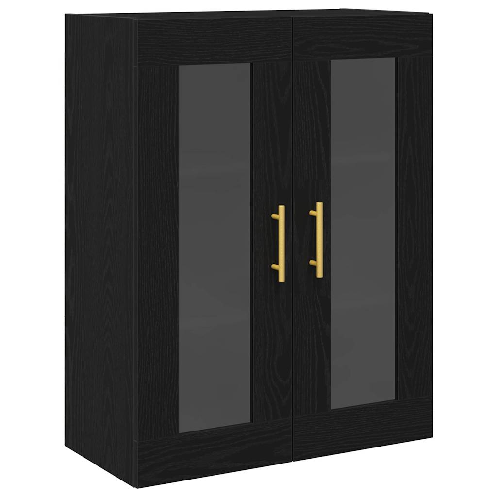 vidaXL Highboard with Drawer 2 pcs Black Oak Engineered Wood