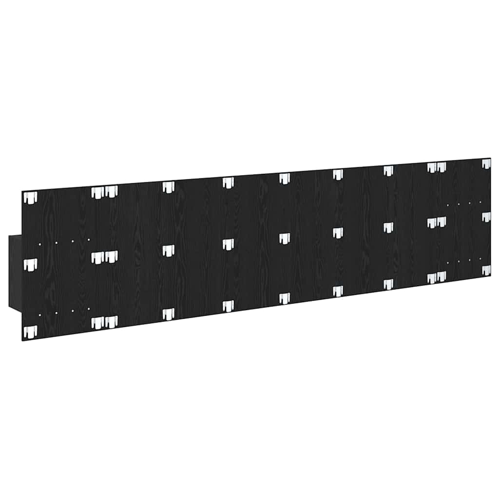 vidaXL Headboard with Cabinet 3 pcs Black Oak Engineered Wood