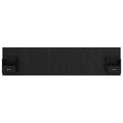 vidaXL Headboard with Cabinet 3 pcs Black Oak Engineered Wood