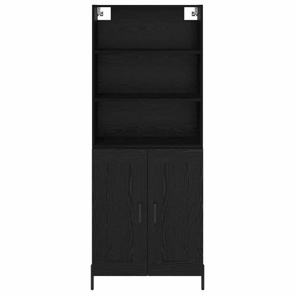 vidaXL Highboard Black oak 69.5 x 34 x 180 cm Engineered Wood