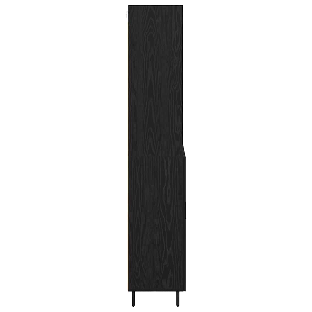 vidaXL Highboard Black oak 69.5 x 34 x 180 cm Engineered Wood