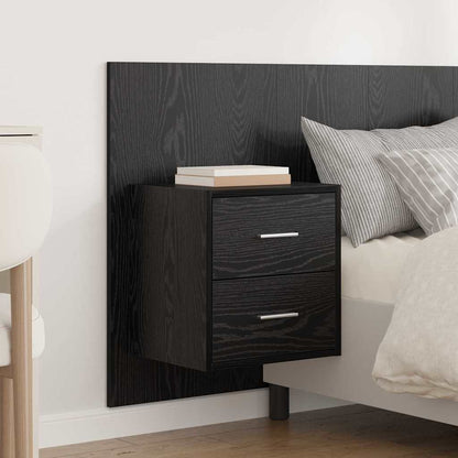 vidaXL Headboard with Cabinet 3 pcs Black Oak Engineered Wood