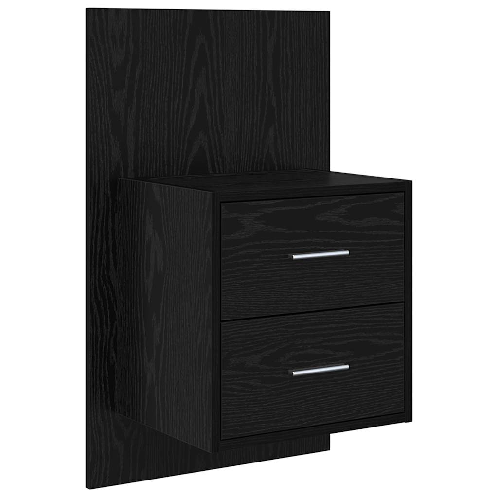 vidaXL Headboard with Cabinet 3 pcs Black Oak Engineered Wood