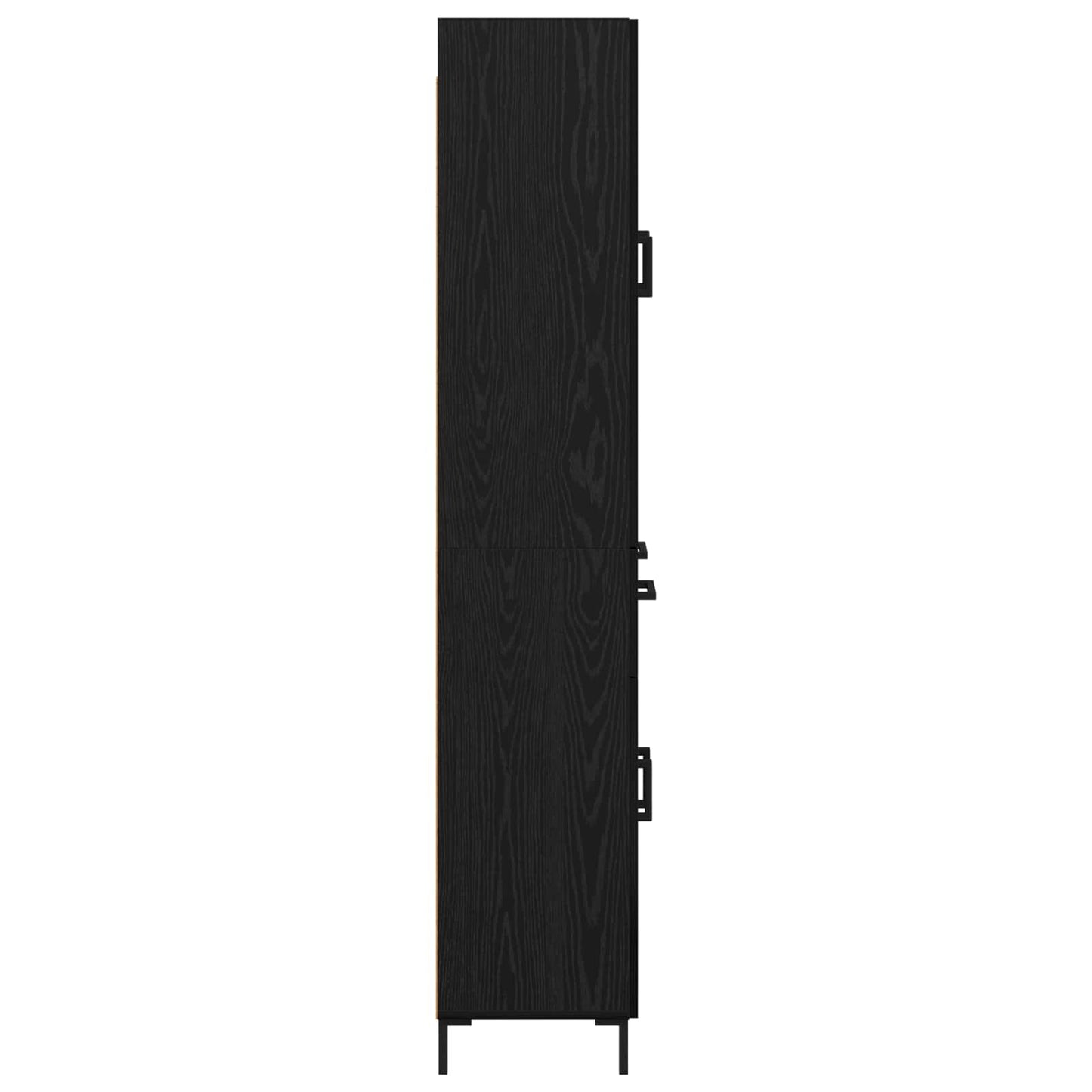 vidaXL Highboard Black Oak 69.5 x 34 x 180 cm Engineered Wood