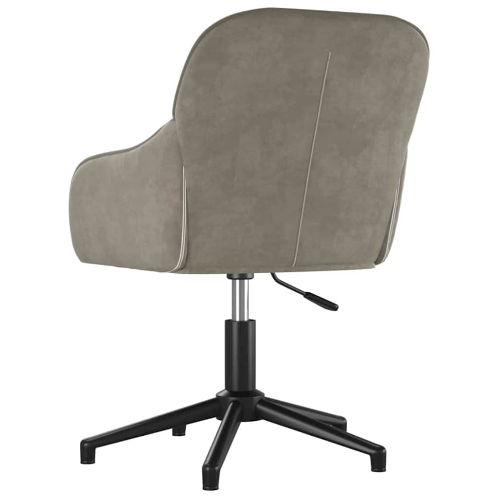 vidaXL Office Chair Light Grey 56 x 61.5 x 72 cm Velvet