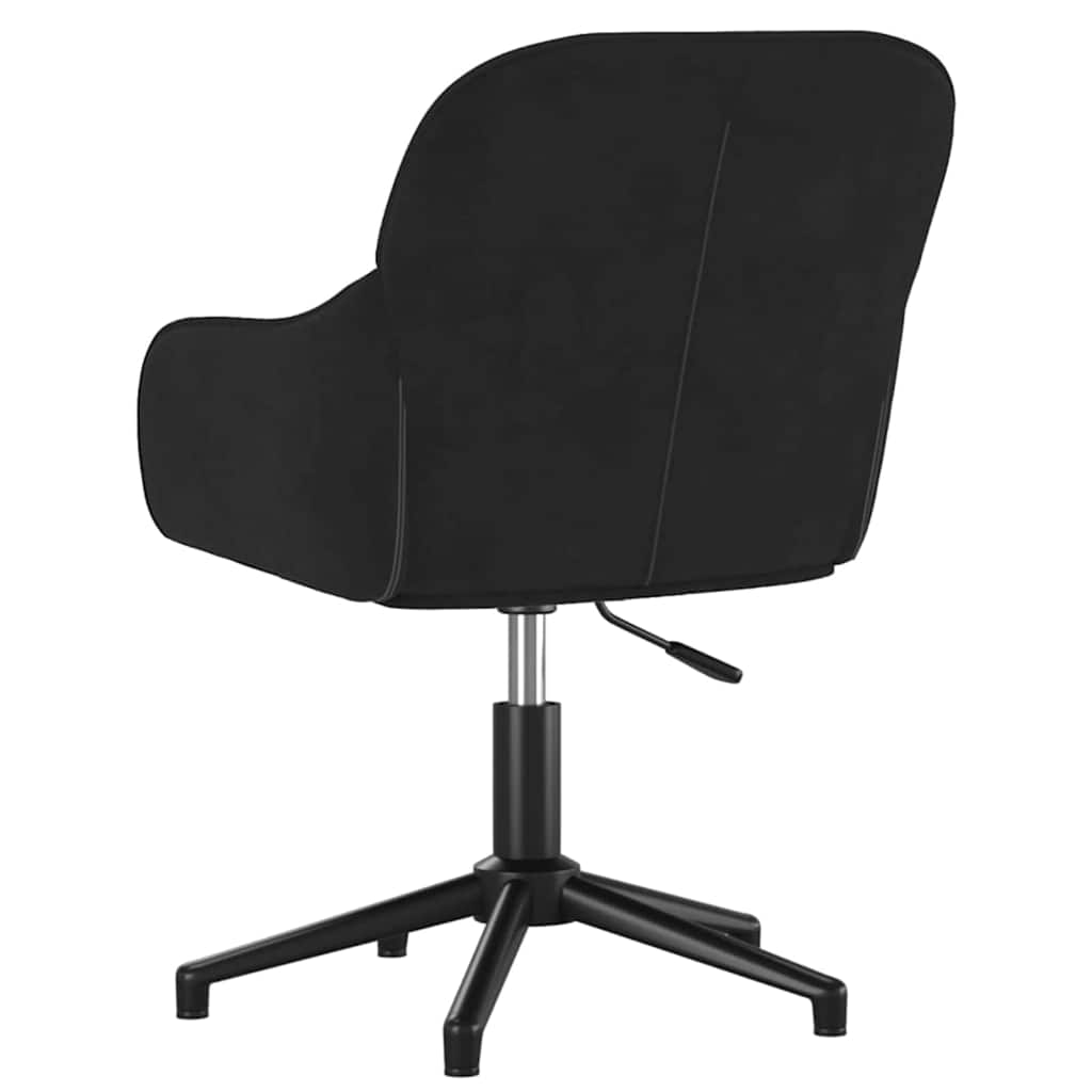 vidaXL Office Chair Height Adjustable Black 56 x 61.5 x 72 cm Velvet