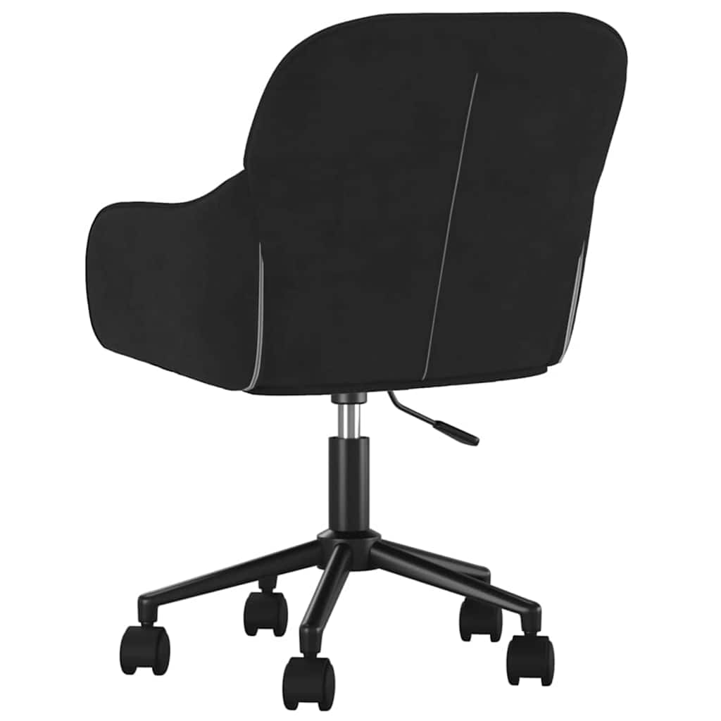 vidaXL Office Chair Height Adjustable Black 56 x 61.5 x 72 cm Velvet