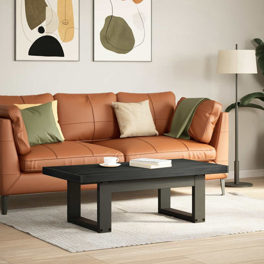vidaXL Coffee Table NOAIN Black 119 x 60 x 40 cm Solid Pine Wood