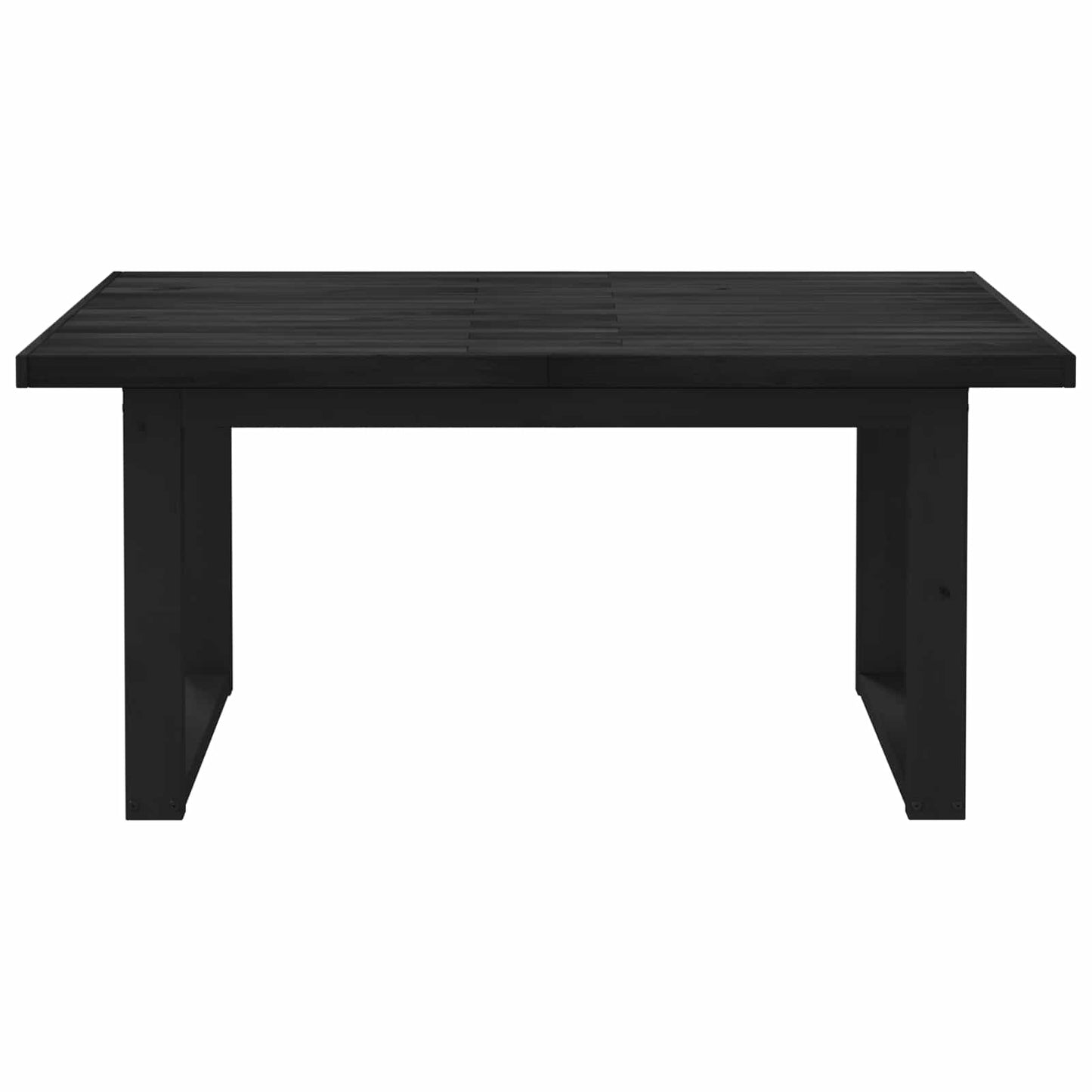vidaXL Dining Table NOAIN 160 cm Solid Pine Wood Black Rectangular