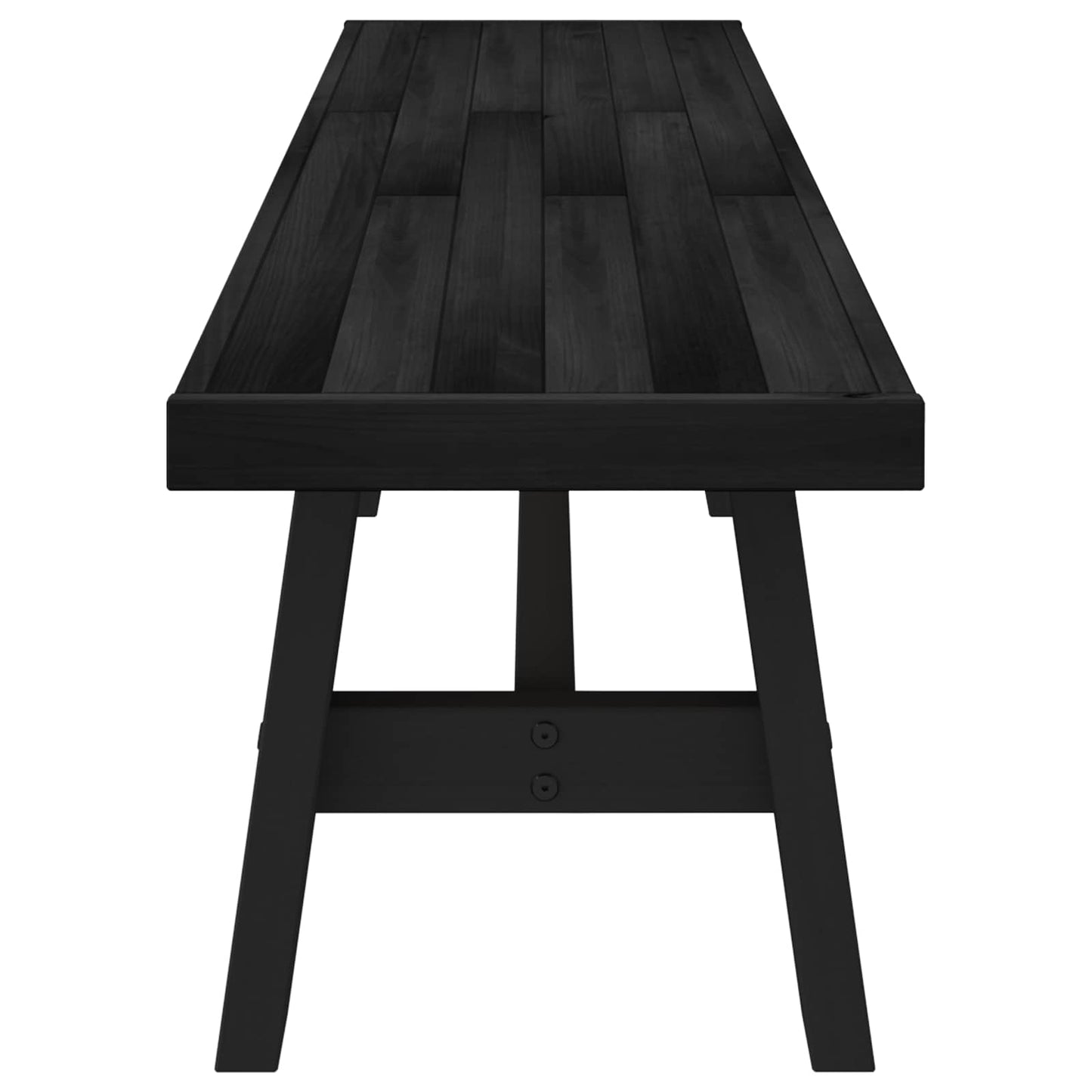 vidaXL Dining Bench NOAIN 180 x 41 x 45 cm Solid Pine Wood Black