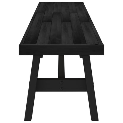 vidaXL Dining Bench NOAIN 180 x 41 x 45 cm Solid Pine Wood Black