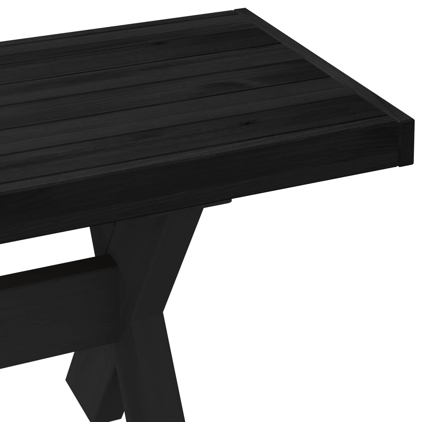 vidaXL Dining Bench NOAIN 180 x 41 x 45 cm Solid Pine Wood Black