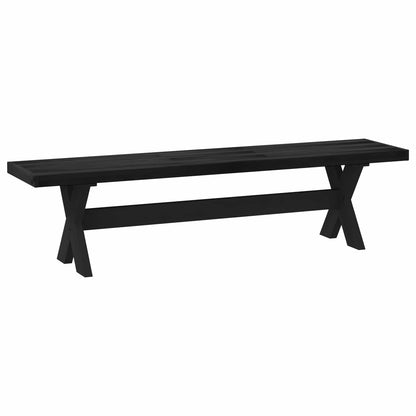 vidaXL Dining Bench NOAIN 180 x 41 x 45 cm Solid Pine Wood Black