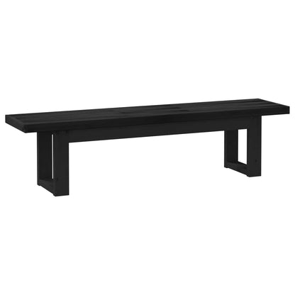 vidaXL Dining Bench NOAIN 180 x 41 x 45 cm Solid Pine Wood Black