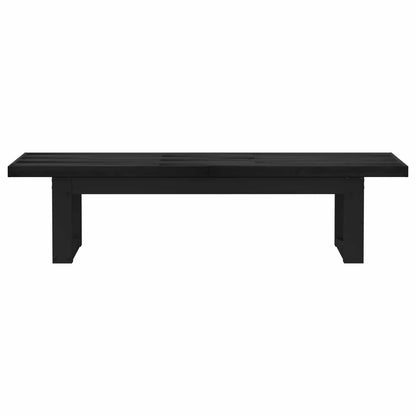 vidaXL Dining Bench NOAIN 180 x 41 x 45 cm Solid Pine Wood Black
