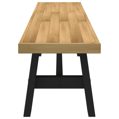 vidaXL Dining Bench NOAIN 160 x 41 x 45 cm Solid Pine Wood Natural