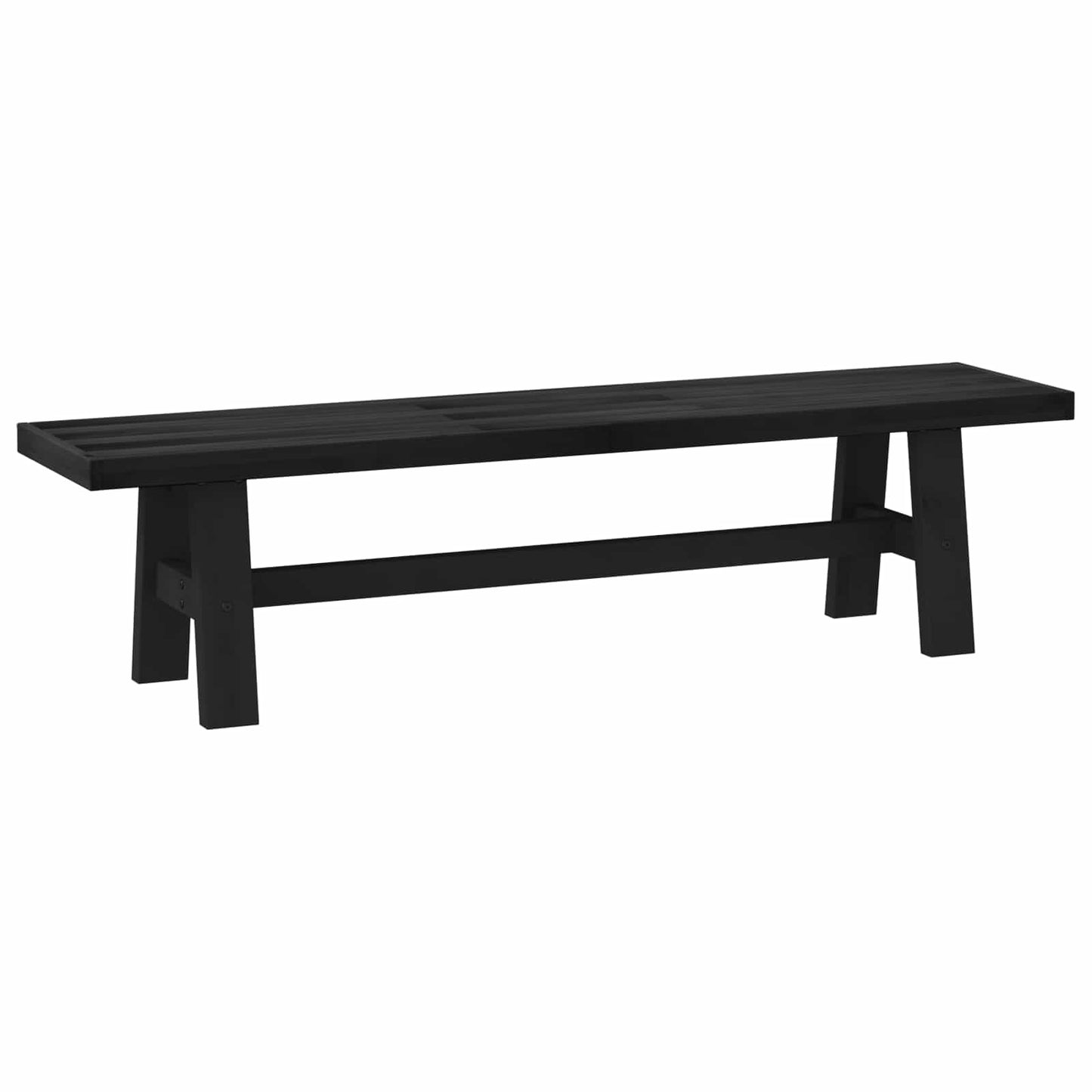 vidaXL Dining Bench NOAIN 160 x 41 x 45 cm Solid Pine Wood Black