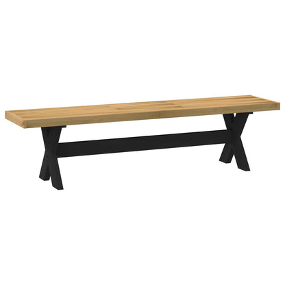 vidaXL Dining Bench NOAIN 160 x 41 x 45 cm Solid Pine Wood Natural