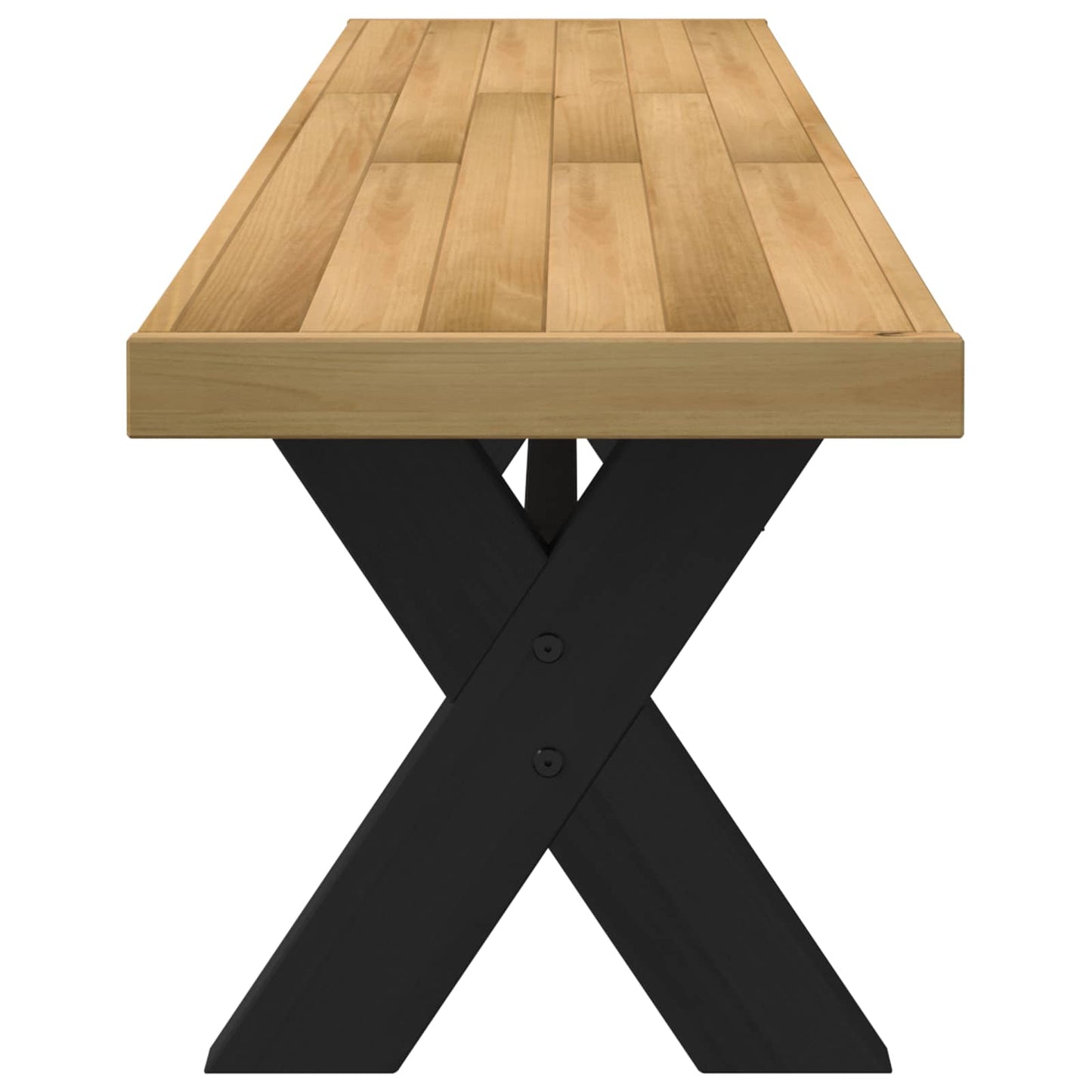 vidaXL Dining Bench NOAIN 160 x 41 x 45 cm Solid Pine Wood Natural