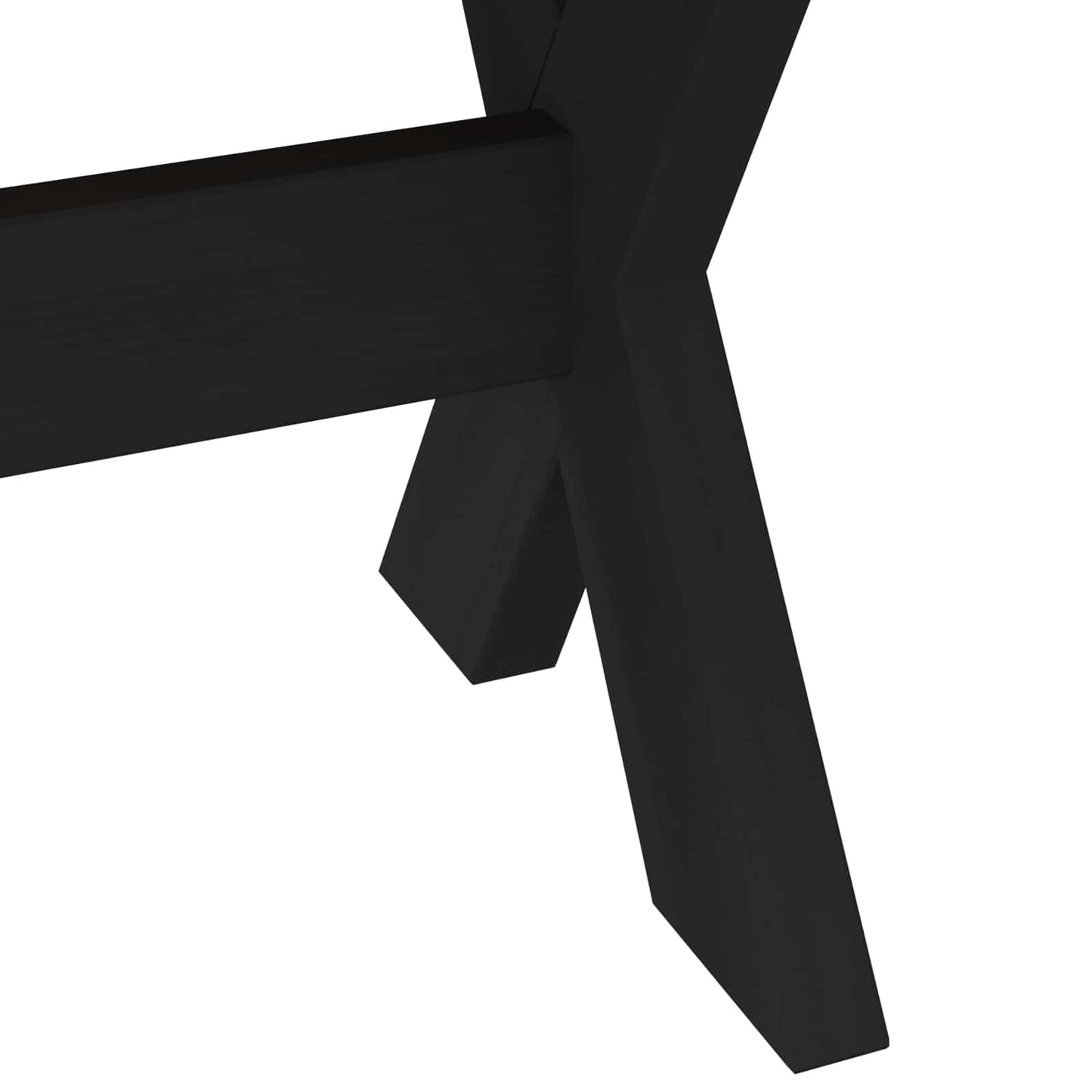vidaXL Dining Bench NOAIN 160 x 41 x 45 cm Solid Pine Wood Black