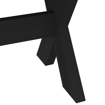 vidaXL Dining Bench NOAIN 160 x 41 x 45 cm Solid Pine Wood Black