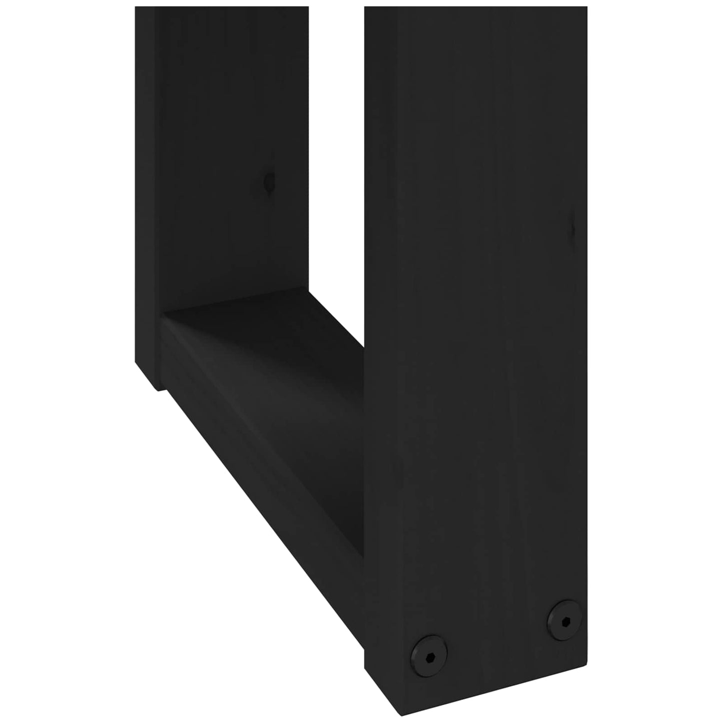 vidaXL Dining Bench NOAIN 160 x 41 x 45 cm Solid Pine Wood Black