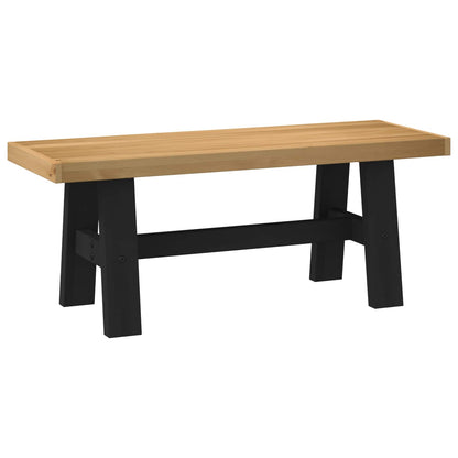 vidaXL Dining Bench NOAIN 120 x 41 x 45 cm Solid Pine Wood Natural