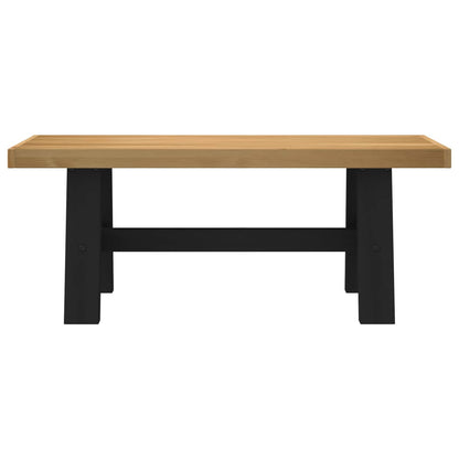 vidaXL Dining Bench NOAIN 120 x 41 x 45 cm Solid Pine Wood Natural