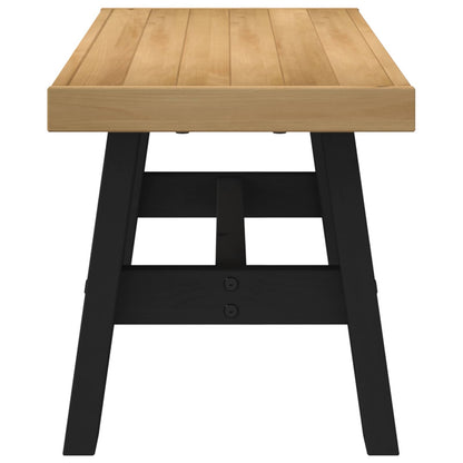 vidaXL Dining Bench NOAIN 120 x 41 x 45 cm Solid Pine Wood Natural