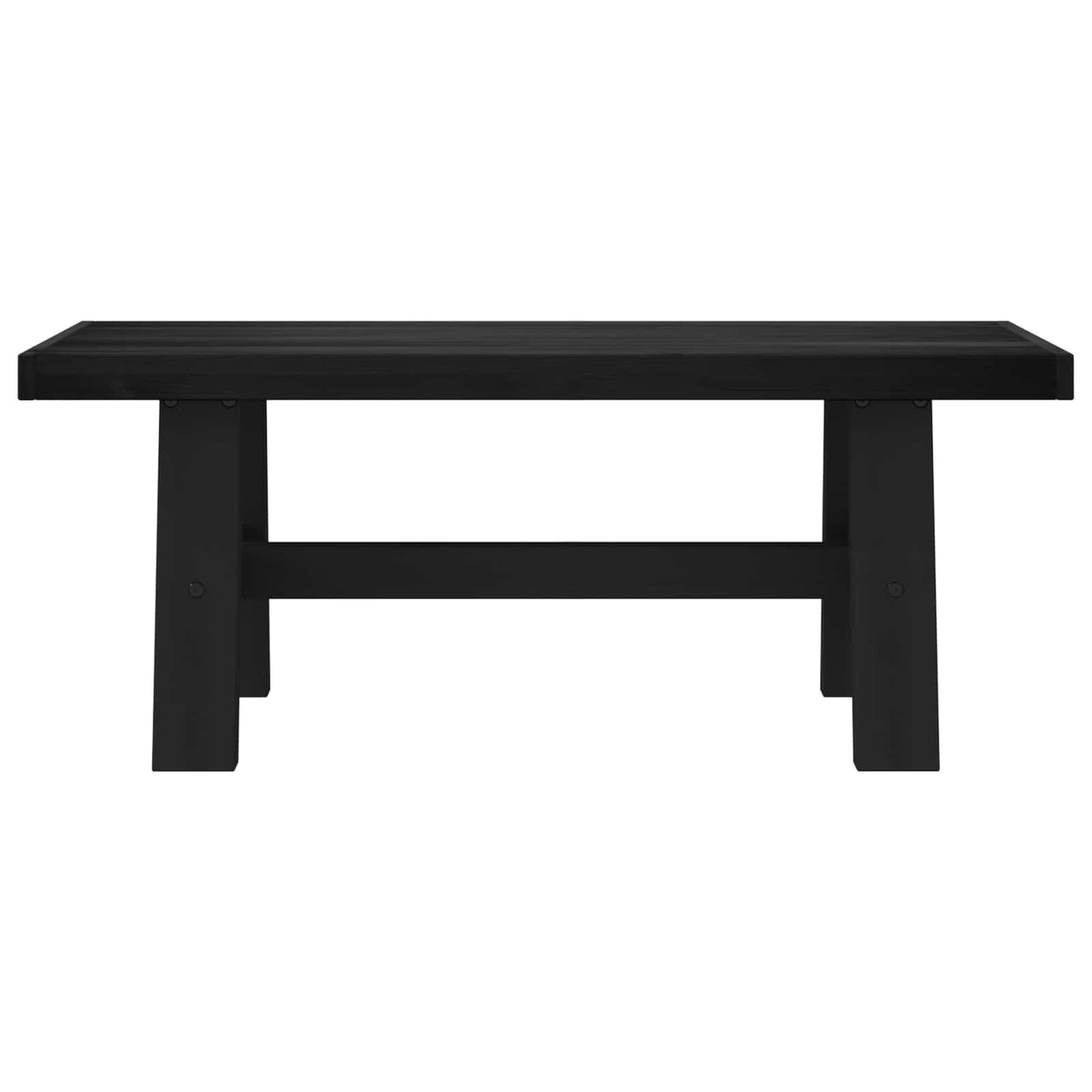 vidaXL Dining Bench NOAIN 120 x 41 x 45 cm Solid Pine Wood Black