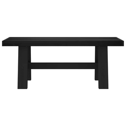 vidaXL Dining Bench NOAIN 120 x 41 x 45 cm Solid Pine Wood Black