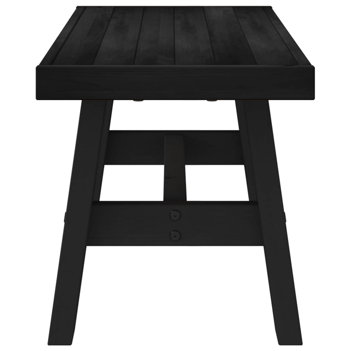 vidaXL Dining Bench NOAIN 120 x 41 x 45 cm Solid Pine Wood Black