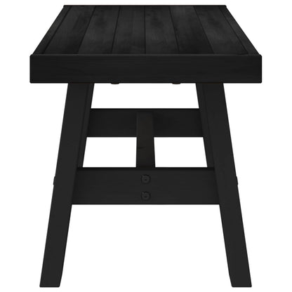 vidaXL Dining Bench NOAIN 120 x 41 x 45 cm Solid Pine Wood Black