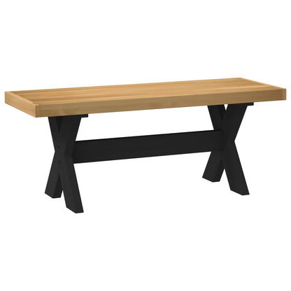 vidaXL Dining Bench NOAIN 120 x 41 x 45 cm Solid Pine Wood Natural