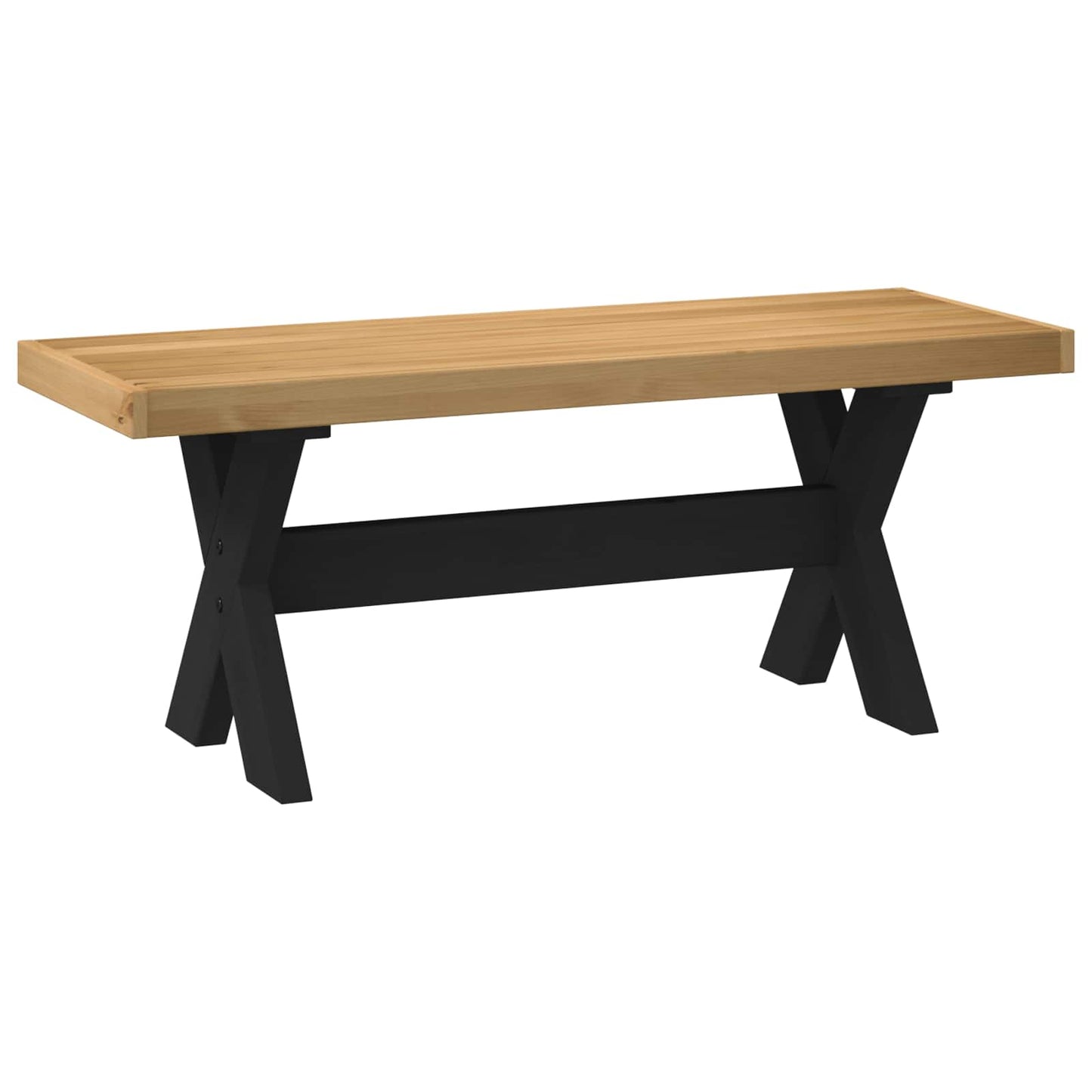 vidaXL Dining Bench NOAIN 120 x 41 x 45 cm Solid Pine Wood Natural