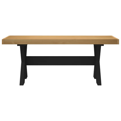 vidaXL Dining Bench NOAIN 120 x 41 x 45 cm Solid Pine Wood Natural