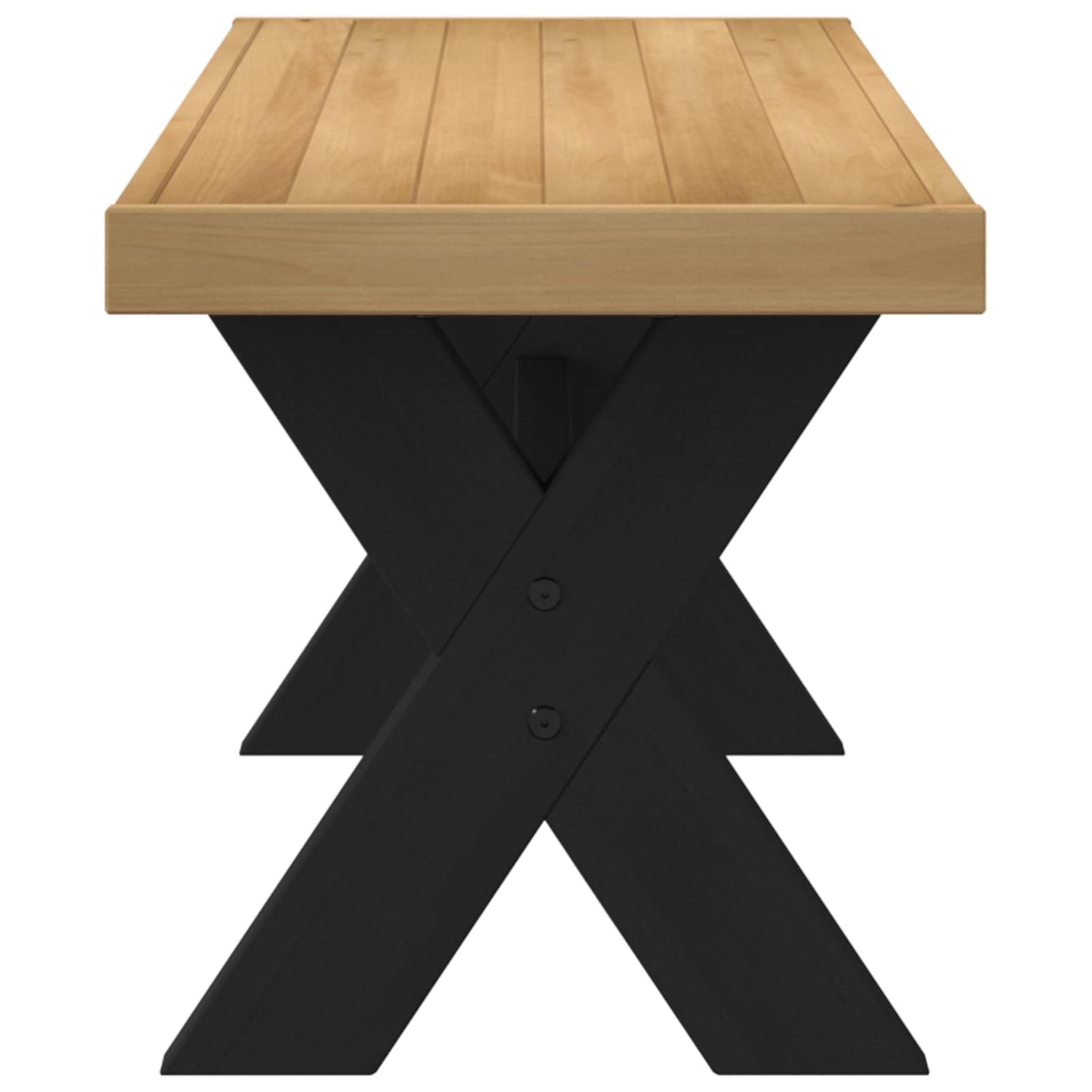 vidaXL Dining Bench NOAIN 120 x 41 x 45 cm Solid Pine Wood Natural