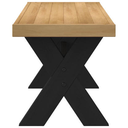 vidaXL Dining Bench NOAIN 120 x 41 x 45 cm Solid Pine Wood Natural