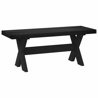 vidaXL Dining Bench NOAIN 120 x 41 x 45 cm Solid Pine Wood Black